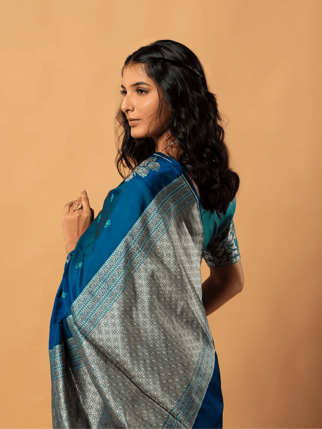 Blue Pure Katan Soft Silk Saree - Nirzara