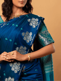 Blue Pure Katan Soft Silk Saree - Nirzara