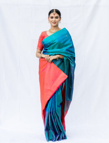 Blue Pure Soft Silk Saree - Nirzara