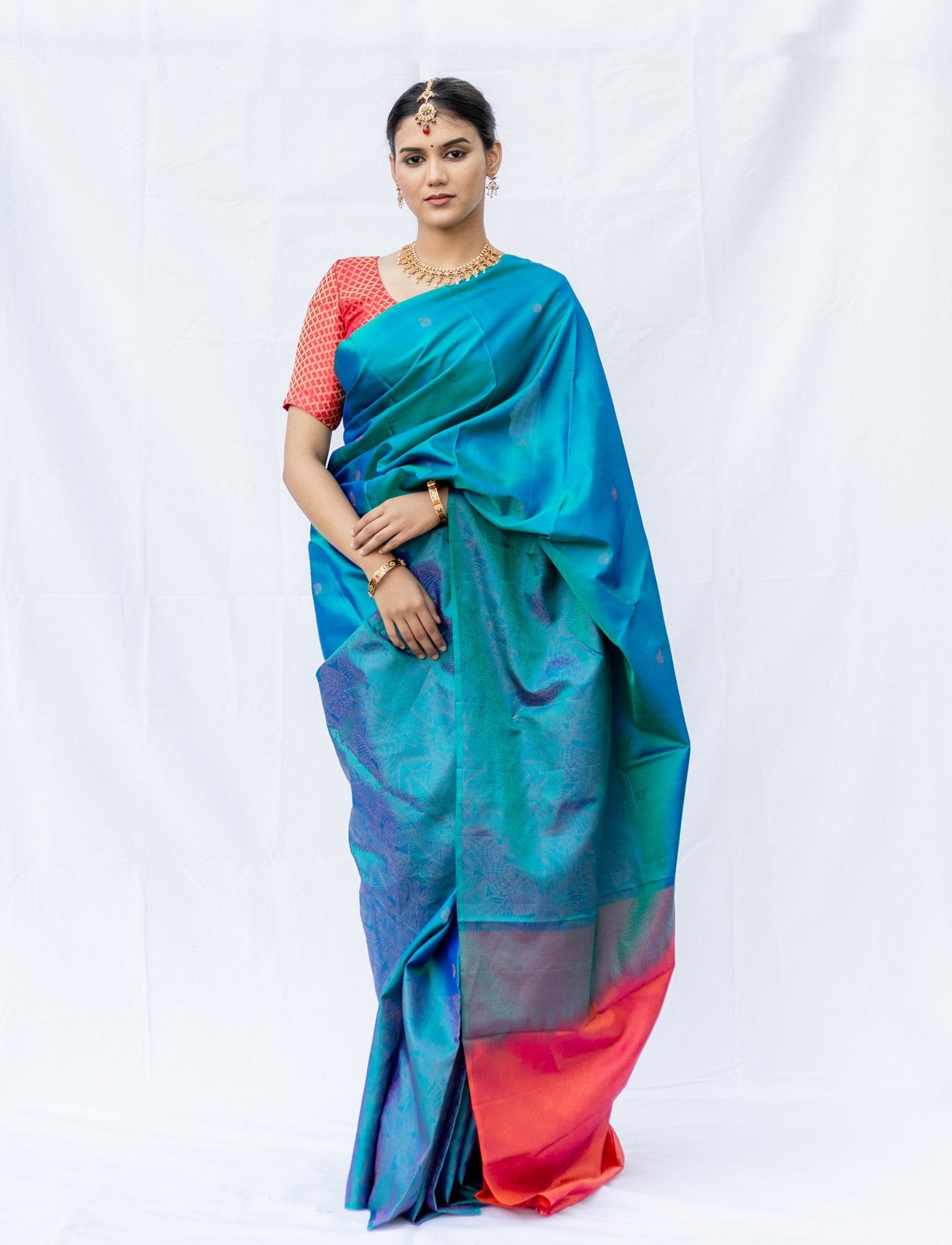 Blue Pure Soft Silk Saree - Nirzara