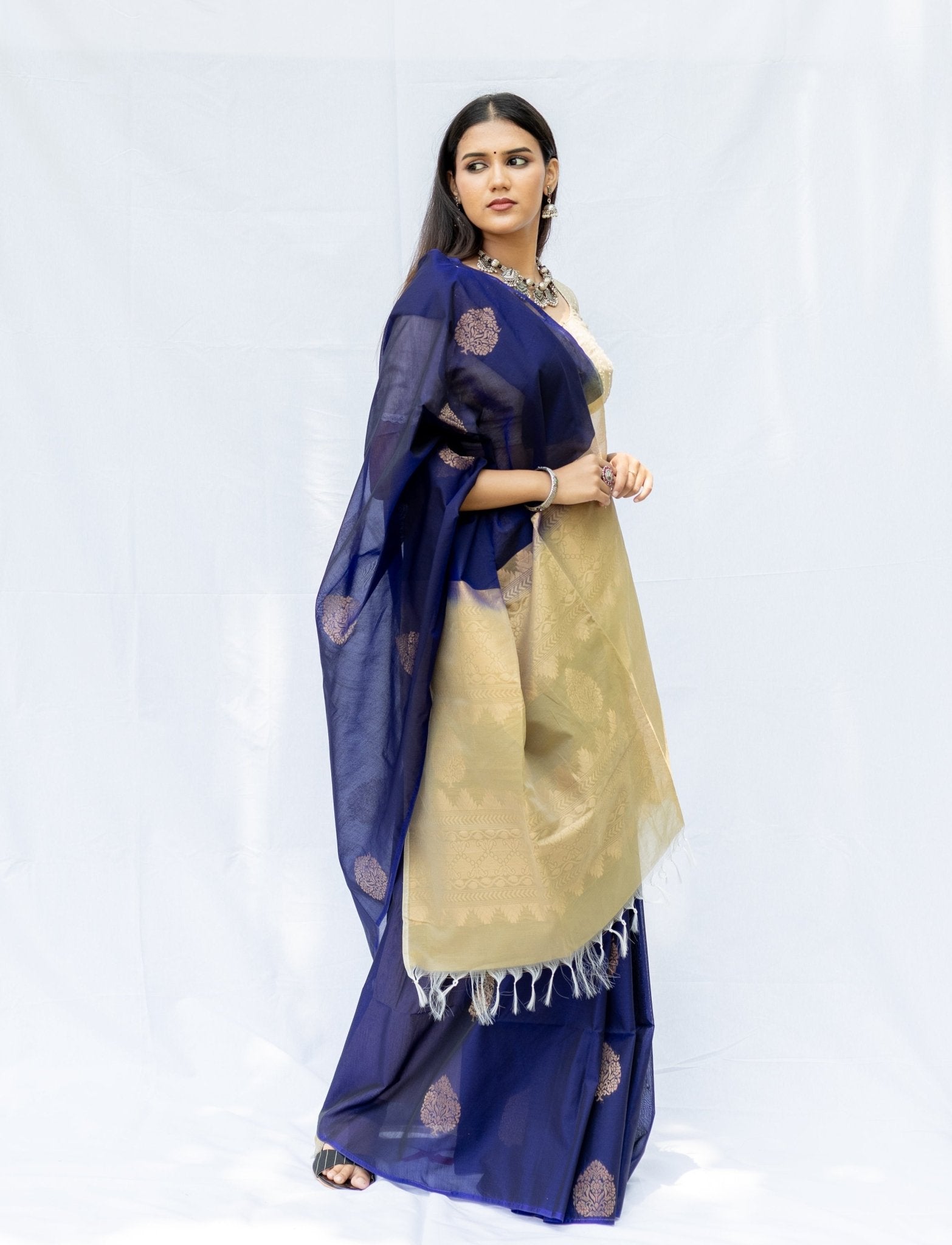 Blue Traditional Silk Saree - Nirzara