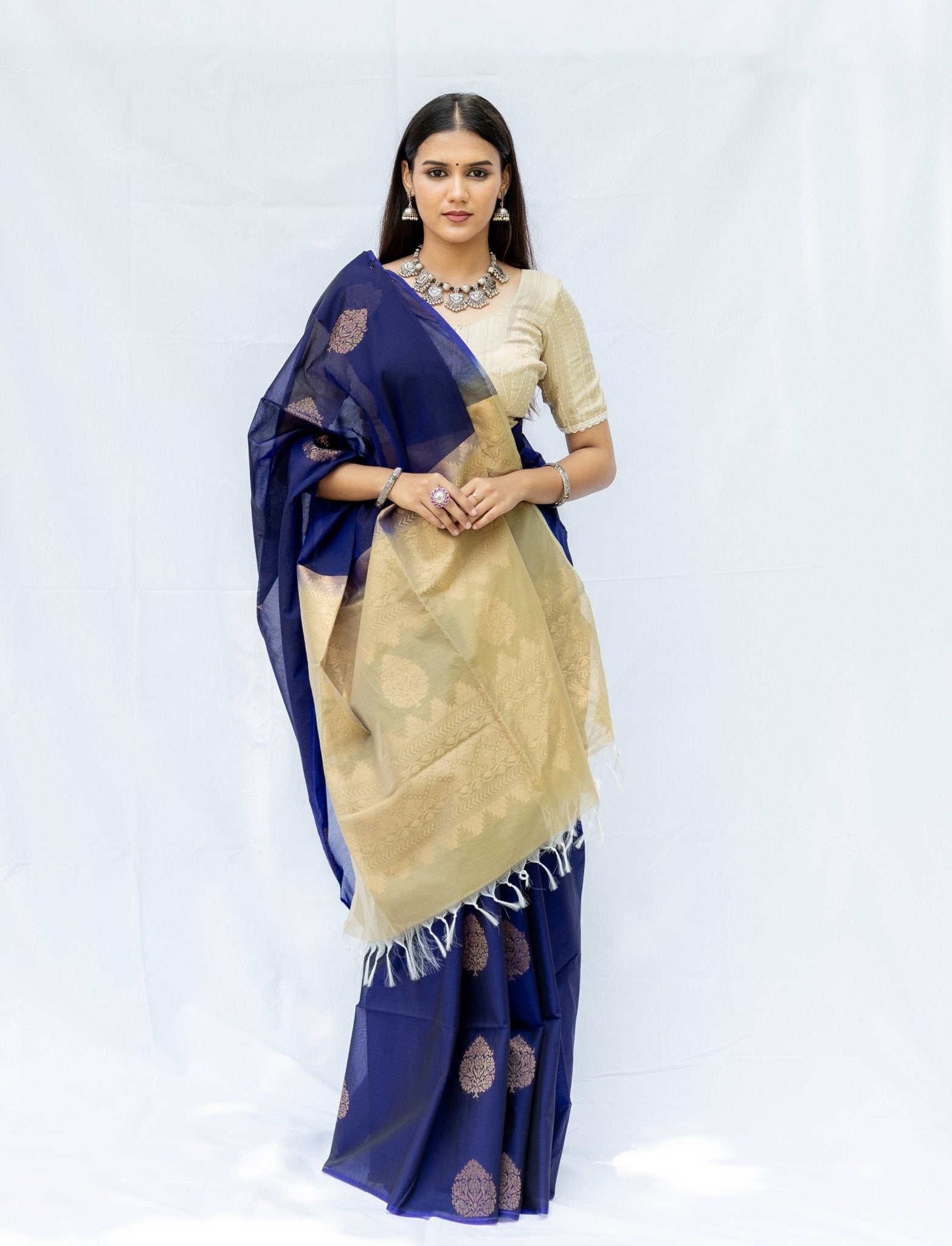 Blue Traditional Silk Saree - Nirzara