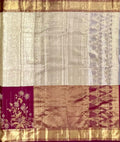 Cream Pure Silk Tissue Handwoven Kanjivaram Saree - Nirzara