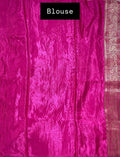 Deep Pink Pure Banarasi Khaddi Georgette Saree - Nirzara