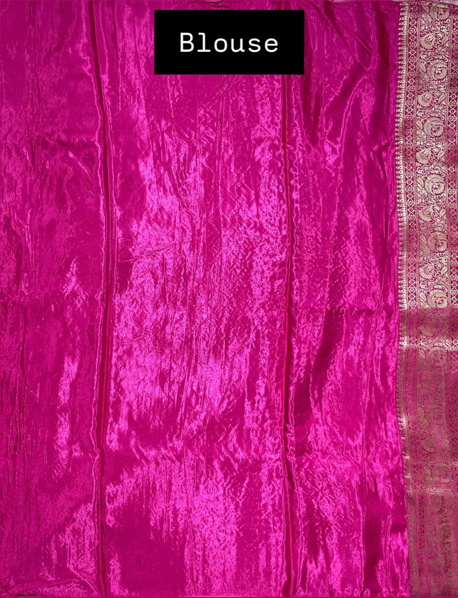 Deep Pink Pure Banarasi Khaddi Georgette Saree - Nirzara