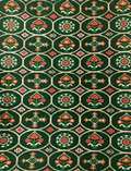 Close up of the body of Green Katan Silk Saree - Nirzara 