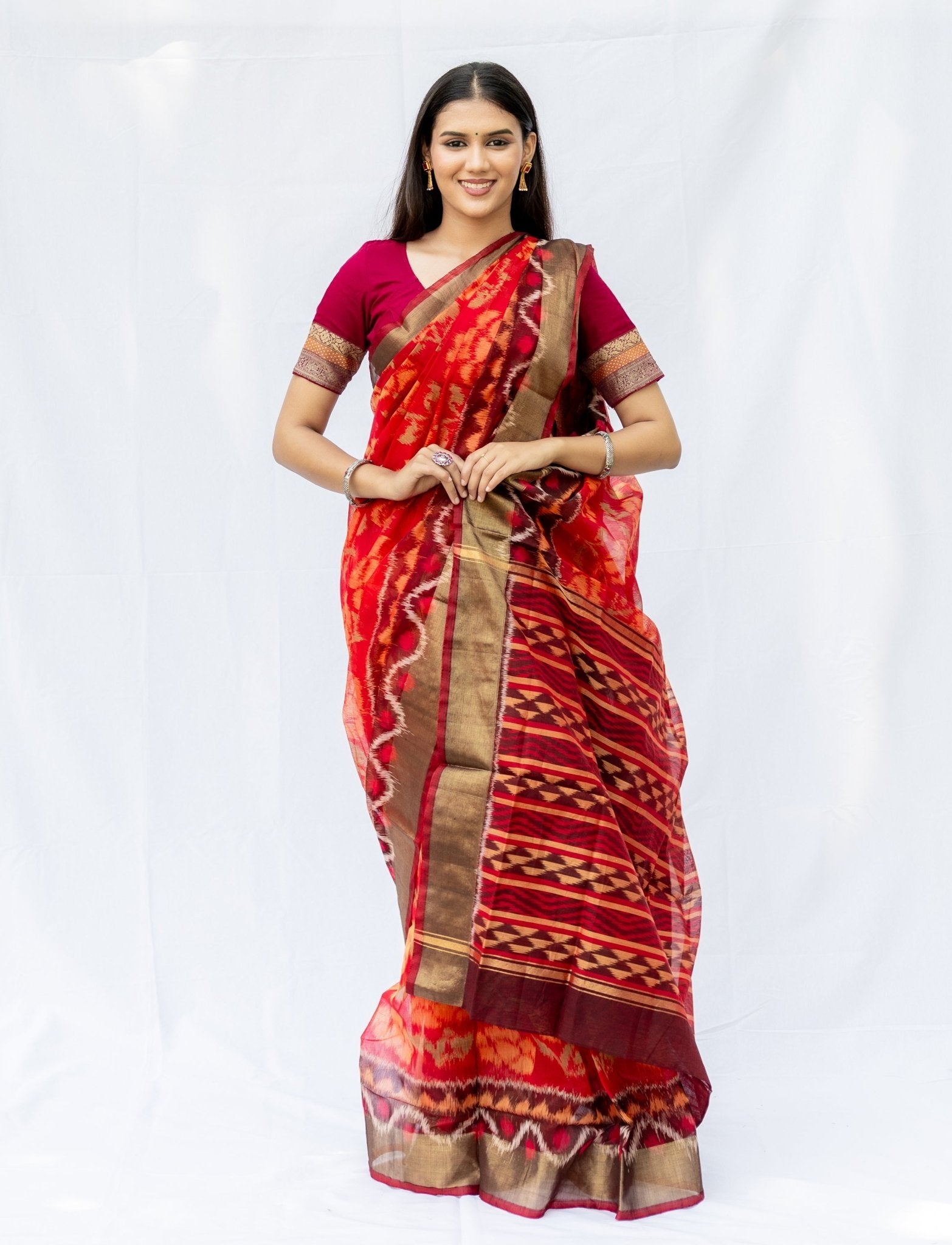 Ikat Cotton Patola Saree - Nirzara