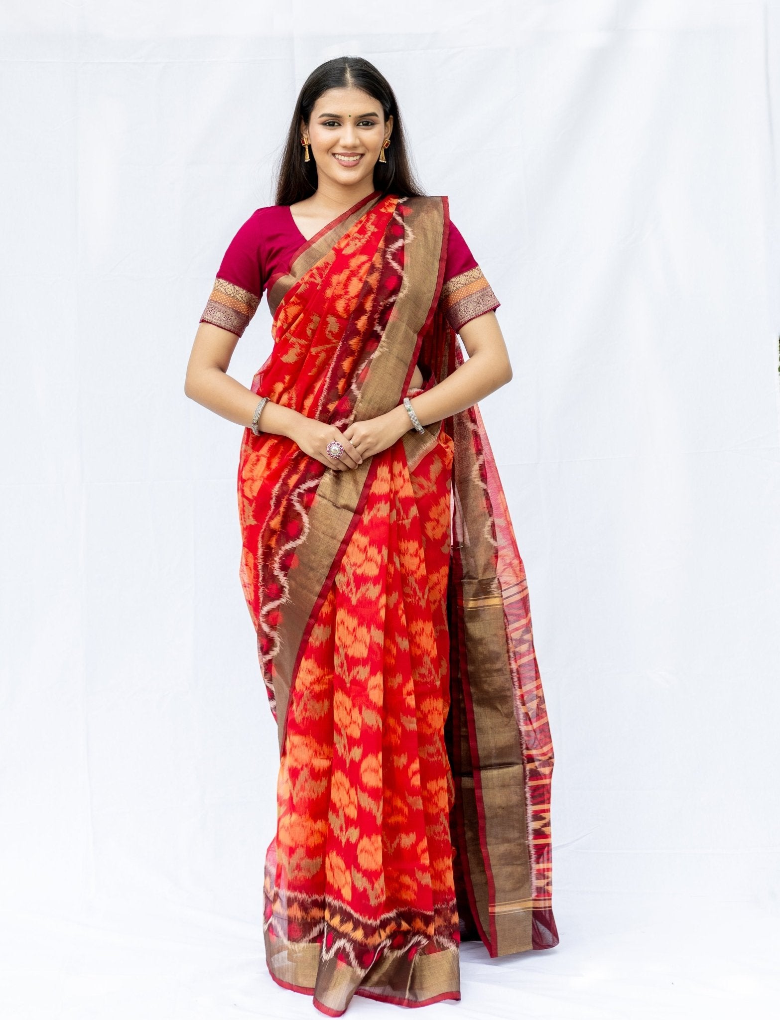 Ikat Cotton Patola Saree - Nirzara