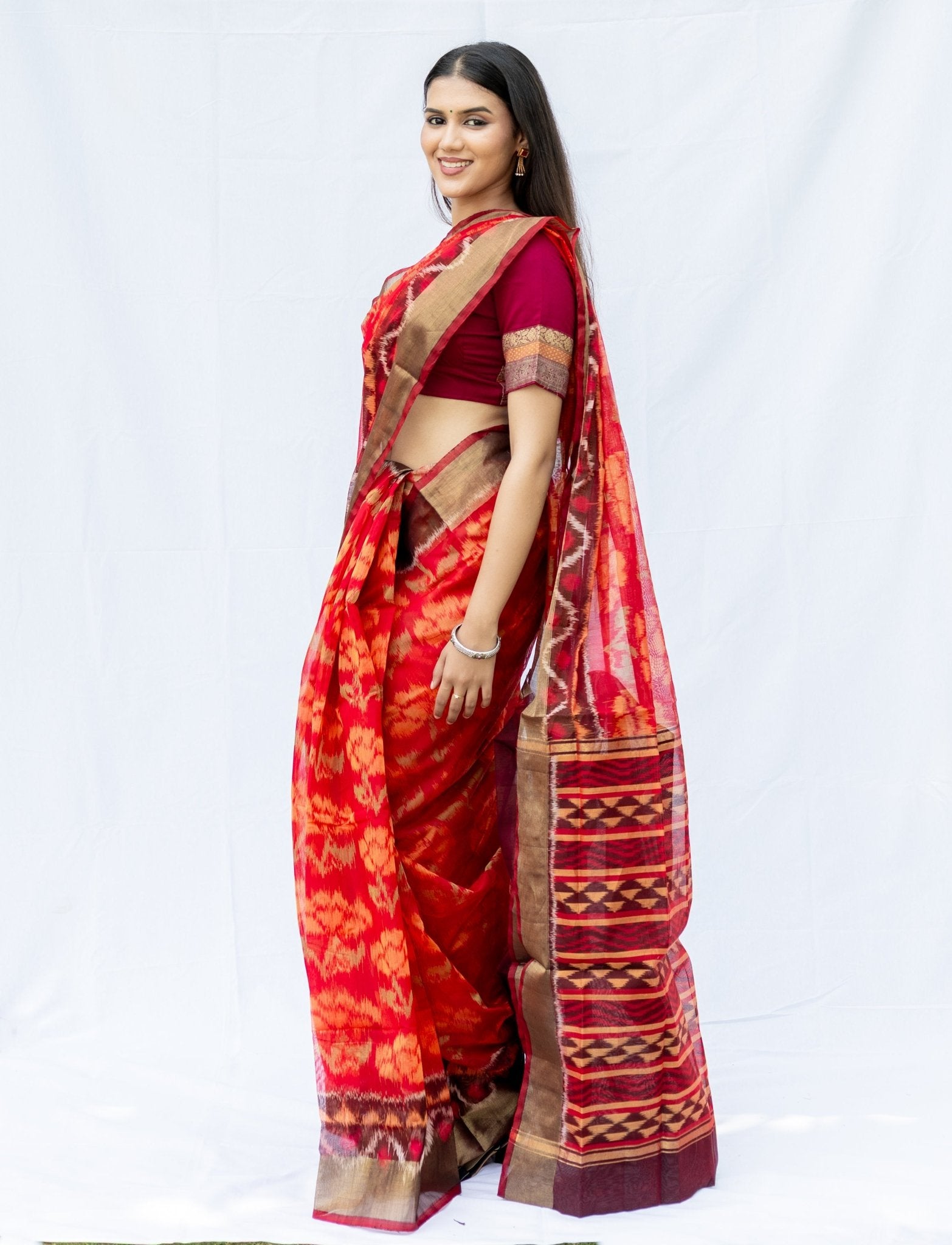Ikat Cotton Patola Saree - Nirzara