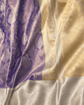 Lavender Pure Silk Tissue Handwoven Kanjivaram Saree - Nirzara