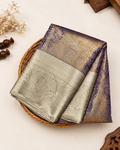 Lavender Pure Silk Tissue Handwoven Kanjivaram Saree - Nirzara