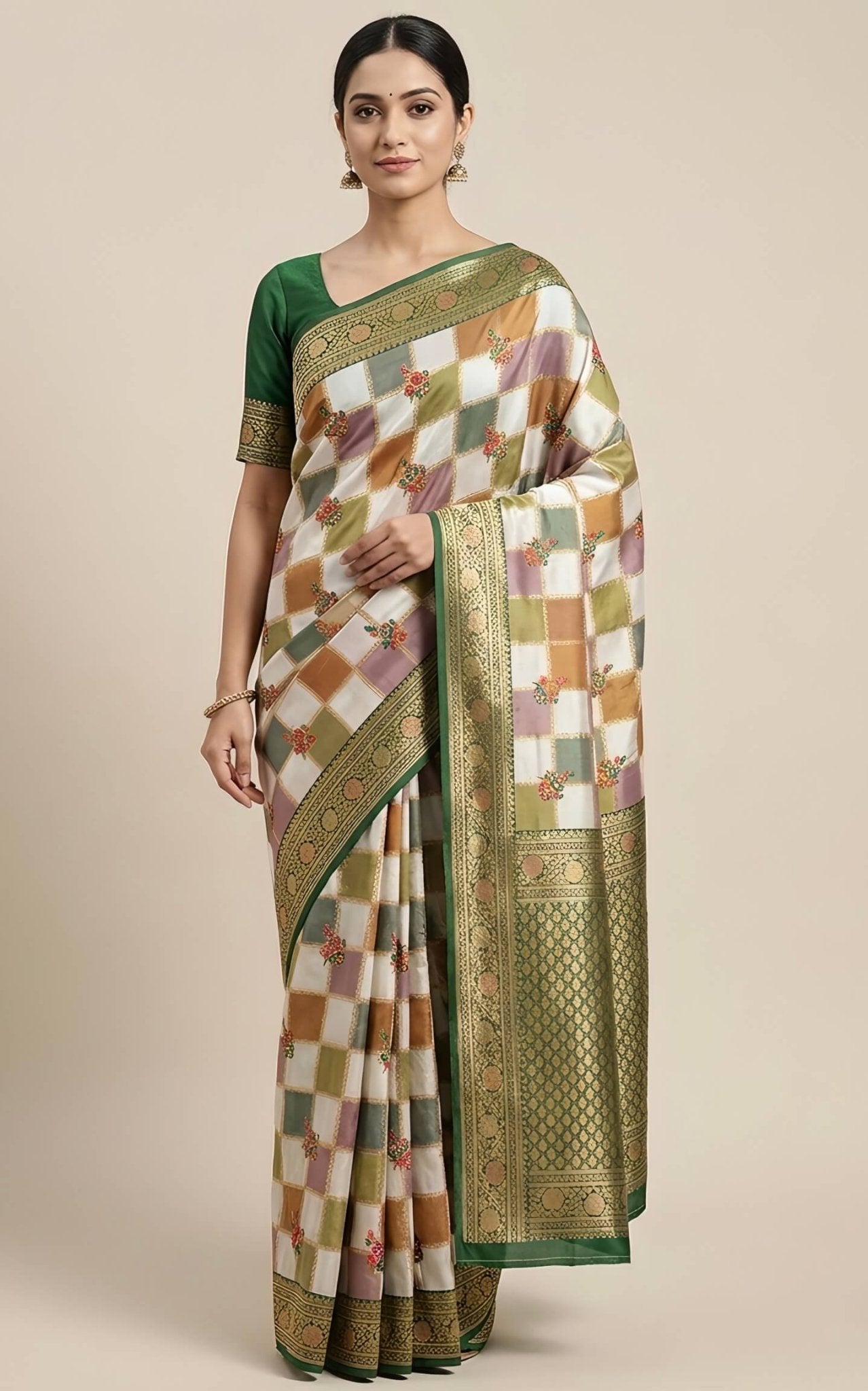 Multi Colour Silk Saree - Nirzara