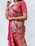Pink Pure Georgette Silk Banarasi Saree - Nirzara