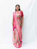 Pink Pure Georgette Silk Banarasi Saree - Nirzara