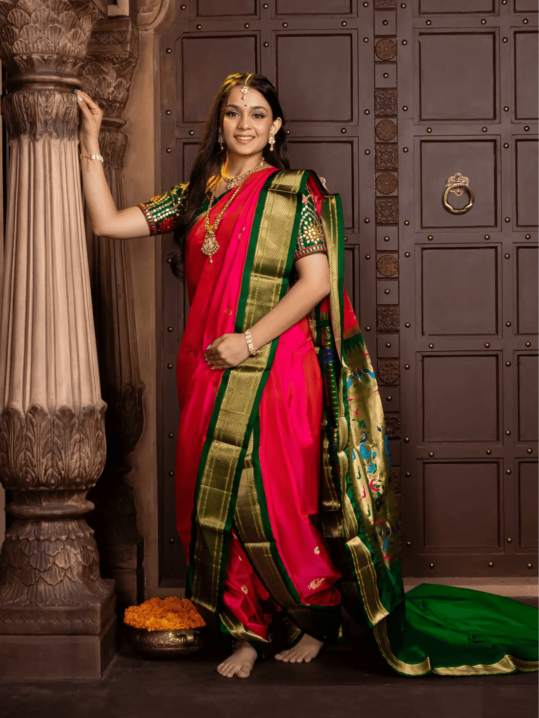 Pink Pure Paithani Saree - Nirzara