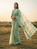 Plain  Mul Cotton Saree - Nirzara