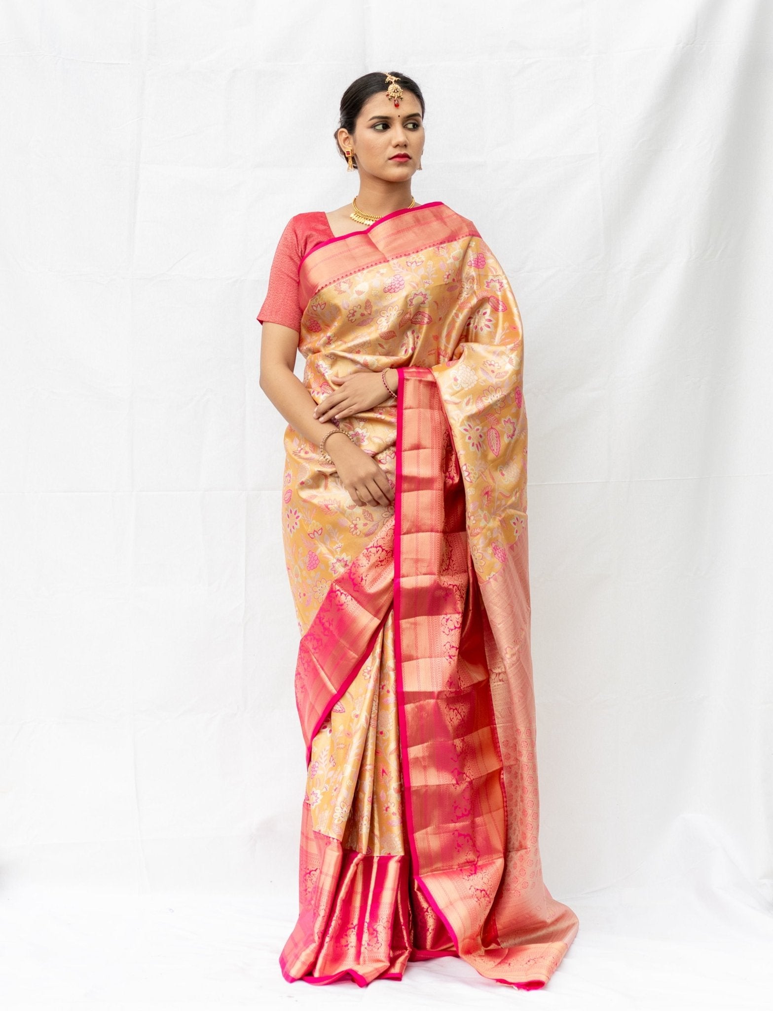 Yellow Semi - Silk - Nirzara