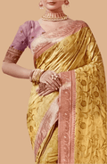 Yellow Semi Silk Saree - Nirzara